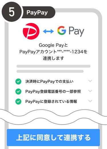 5：利用規約を確認し『上記に同意して連携する』を押す。