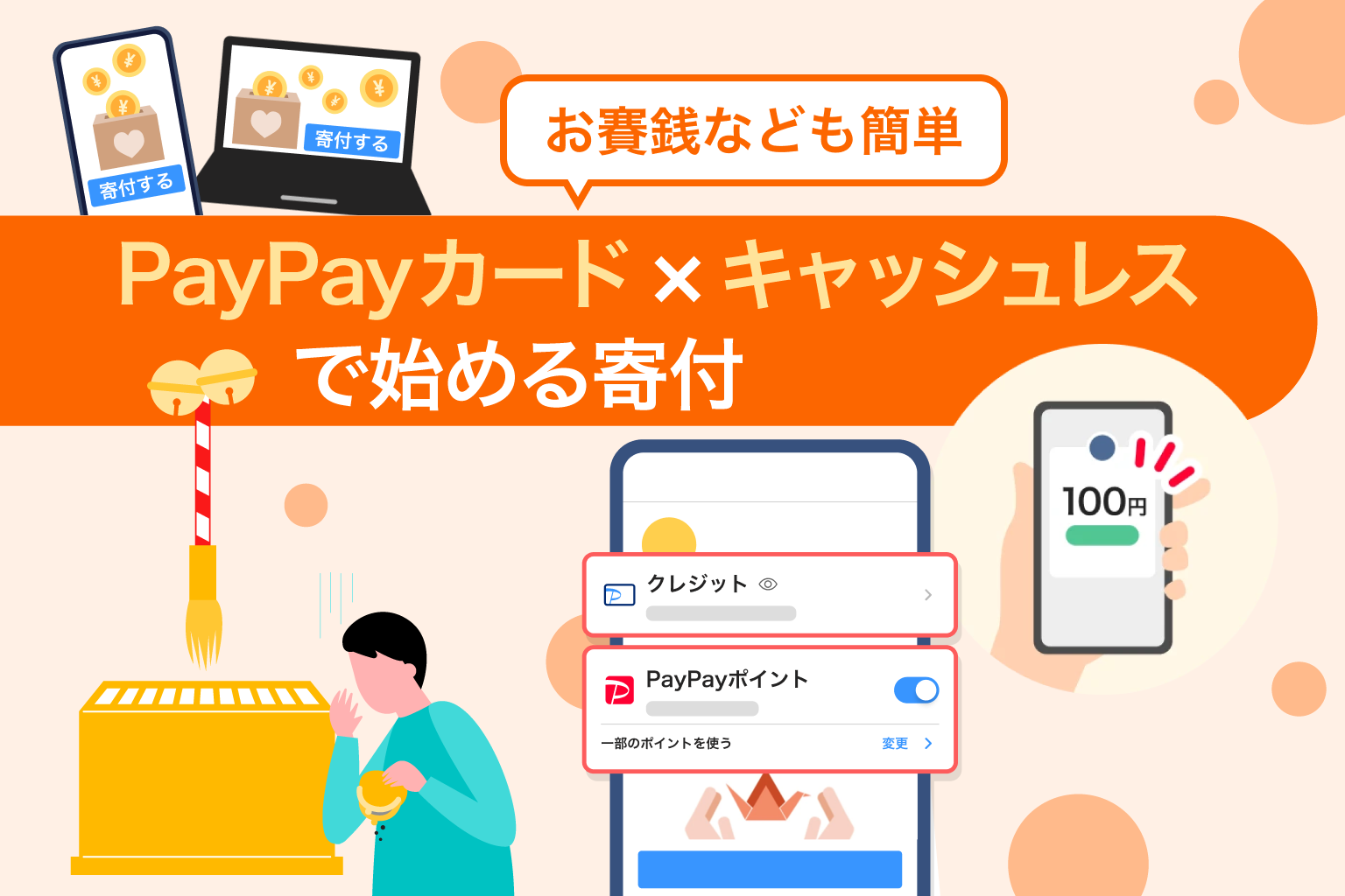 PayPayカード×キャッシュレスで始める寄付｜お賽銭なども簡単