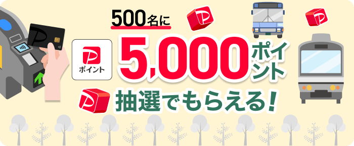 500名に5,000ポイントが抽選でもらえる!