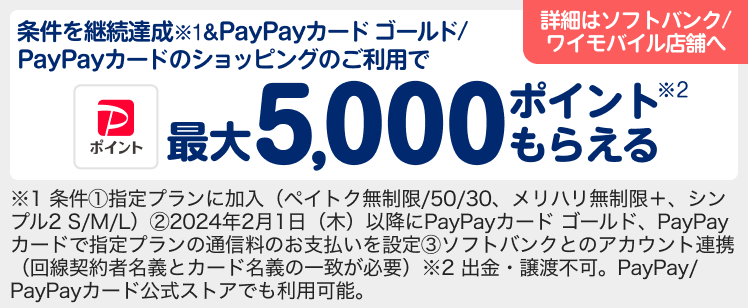 PayPayカード割加入特典