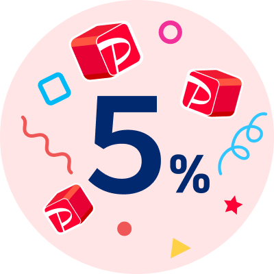 翌月のご利用金額の5%もらえる