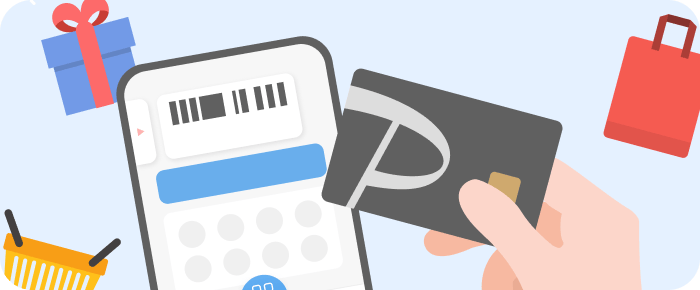 PayPayカード、PayPayクレジットでお買い物をしているイメージの画像