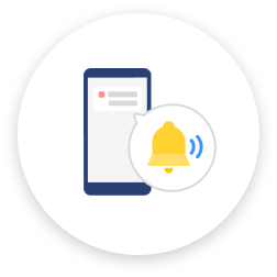 PayPayカードの利用をPayPayアプリが通知するスマートフォンとベルのアイコン