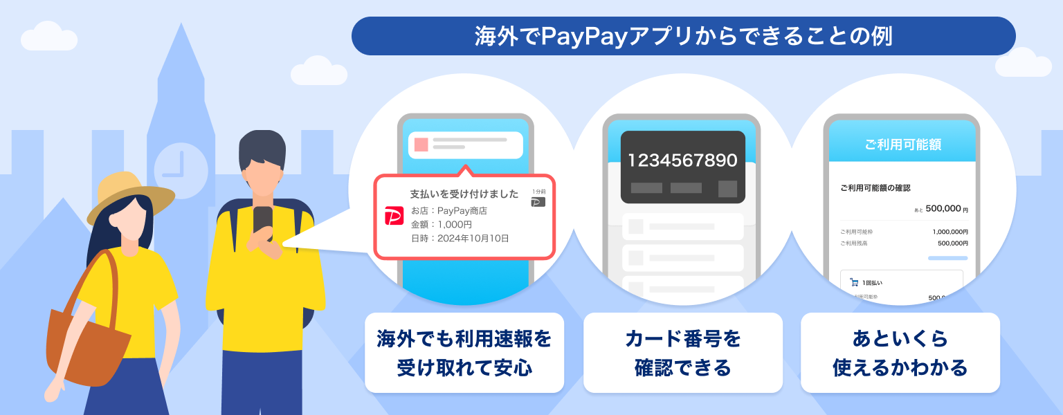 海外でPayPayアプリからできることの例