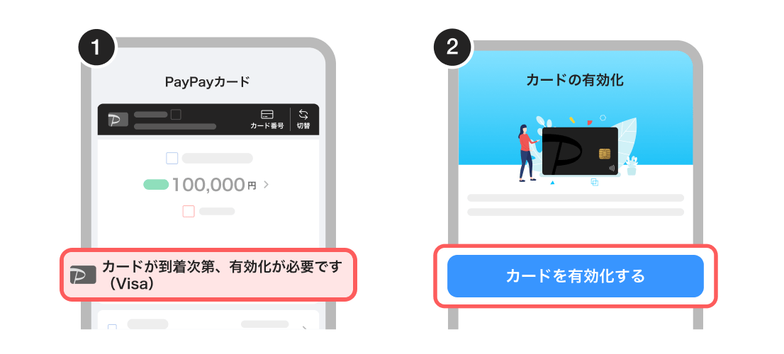 カード有効化のお知らせイメージ